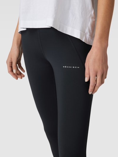 Röhnisch Legginsy z nadrukiem z logo model ‘FLATTERING’ Czarny 3