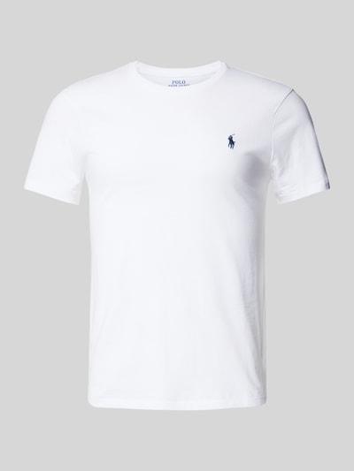 Polo Ralph Lauren Slim Fit T-Shirt mit Logo-Stitching Weiss 2