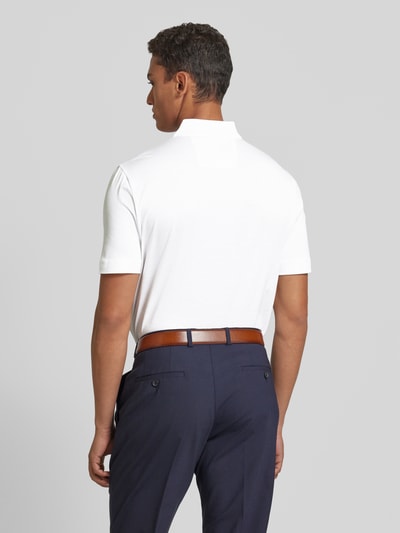 BOSS Slim fit poloshirt met ritssluiting Wit - 5