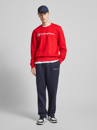 CHAMPION Sweatshirt mit Label- und Logo-Stitching Rot 1