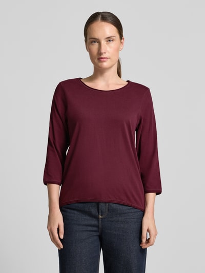 s.Oliver RED LABEL regular fit 3/4-shirt van puur katoen Bordeaux gemêleerd - 4