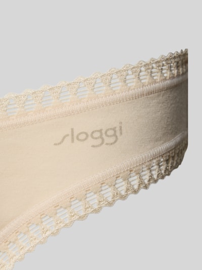 Sloggi Slip mit spitzen-Bordüre Modell 'Crush' im 3er-Pack Mauve 2