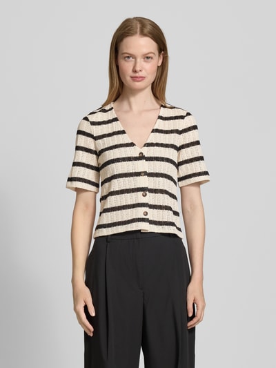 MSCH Copenhagen Cardigan met 1/2-mouwen, model 'Kenja' Offwhite - 4