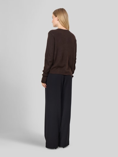 Soyaconcept Cardigan mit kontrastierenden Knöpfen Dunkelbraun 4