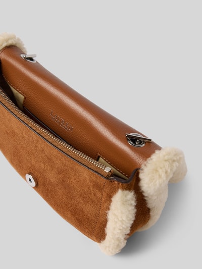 Lauren Ralph Lauren Umhängetasche mit Teddyfell Cognac 5