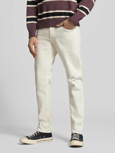 JACK & JONES Slim Fit Jeans mit Eingrifftaschen Modell 'GLENN' Weiss 4