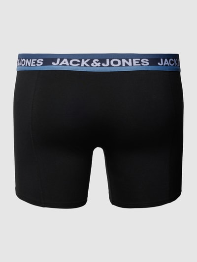 Jack & Jones Plus PLUS SIZE boxershort in een set van 3 stuks met logo in band Zwart - 3