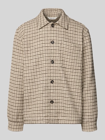 SELECTED HOMME Oversized overhemdjack van wolmix, model 'REGARI' Lichtbruin - 2