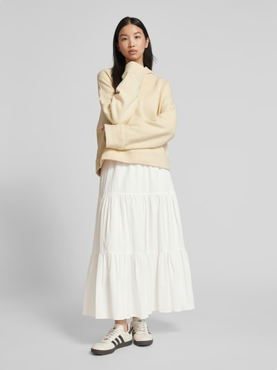 JAKE*S STUDIO WOMAN Midirock im Stufen-Look Offwhite 1