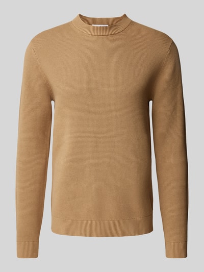 SELECTED HOMME Strickpullover mit Rundhalsausschnitt Modell 'DANE' Beige 2