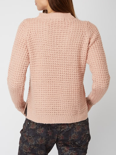 Vero Moda Sweter z efektowną przędzą Brudnoróżowy 5