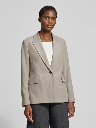 s.Oliver BLACK LABEL Żakiet o kroju regular fit z klapami zamkniętymi Szarobrązowy 4