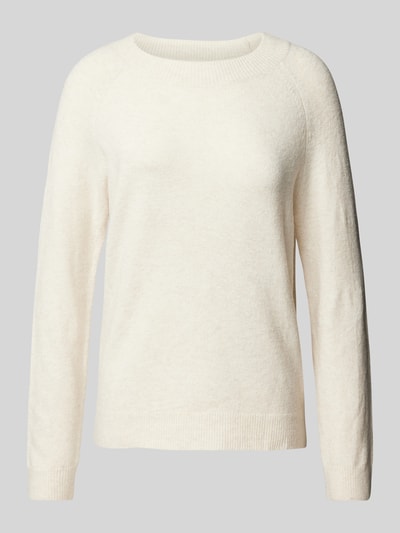 Only Gebreide pullover met ronde hals, model 'RICA' Offwhite - 2