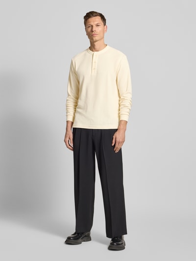 Drykorn Regular fit pullover met knoopsluiting, model 'Kilano' Offwhite - 1