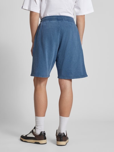 REVIEW Regular fit sweatpants met labelprint Marineblauw - 5