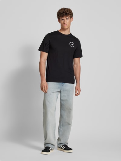 Jack & Jones T-Shirt mit Label-Print Modell 'SIMON' Black 1