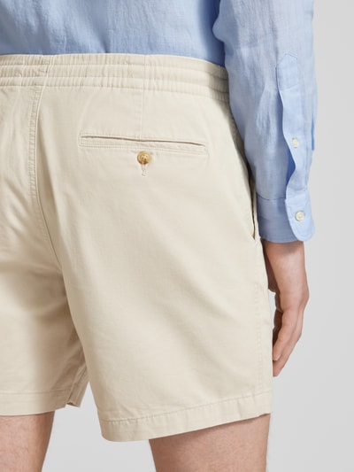 Polo Ralph Lauren Szorty o kroju regular fit z wyhaftowanym logo model ‘PREPSTER’ Beżowy 3