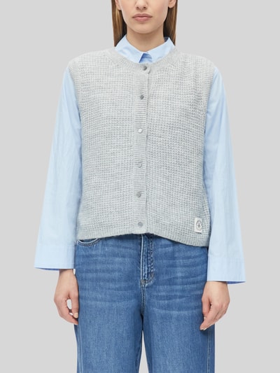 s.Oliver RED LABEL Gebreid jack van alpaca met labelpatch Lichtgrijs - 3