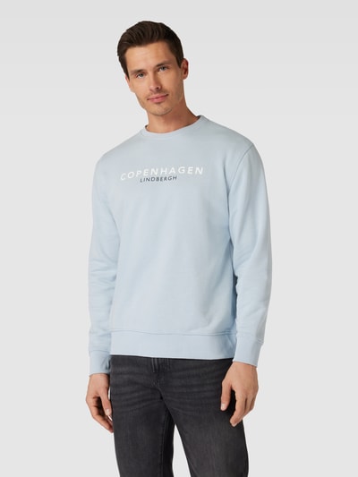 Lindbergh Sweatshirt mit Rundhalsausschnitt Hellblau 4