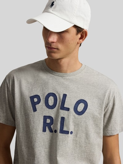 Polo Ralph Lauren Loose Fit T-Shirt aus reiner Baumwolle Hellgrau 3