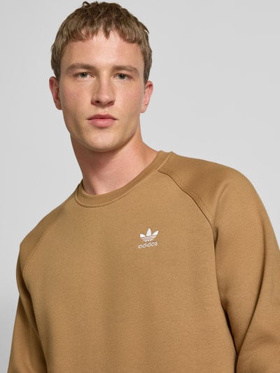adidas Originals Sweatshirt met labelstitching Middenbruin - 3