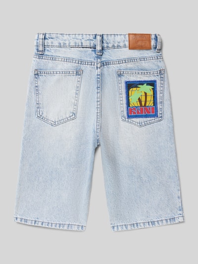 KARL KANI Korte jeans met labelstitching Blauw - 3