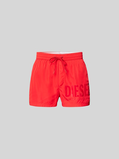 Diesel Shorts mit Label-Print Rot 2