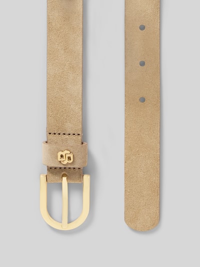 BOSS Riem uit suède model 'SCARLET' Beige - 3
