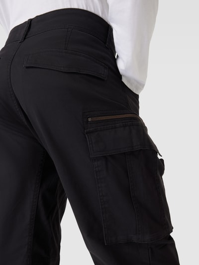 MCNEAL Loose Fit Cargohose in unifarbenem Design Black 3