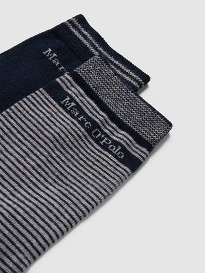 Marc O'Polo Socken mit Label-Detail im 2er-Pack Modell 'Helena' Marine 2