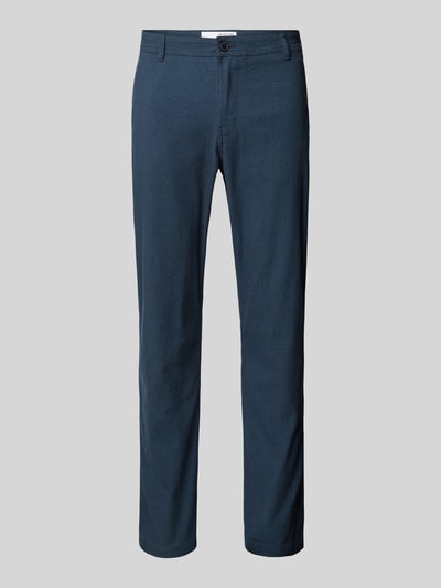 SELECTED HOMME Slim fit stoffen broek met structuurmotief, model 'LUTON' Blauw - 2