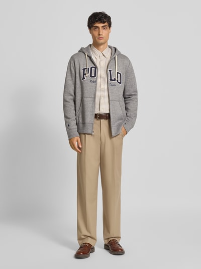 Polo Ralph Lauren Sweatjack met labelstitching Middengrijs - 1