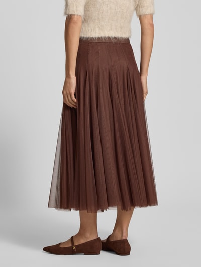 Zero Midirock aus Tüll Hellbraun 5