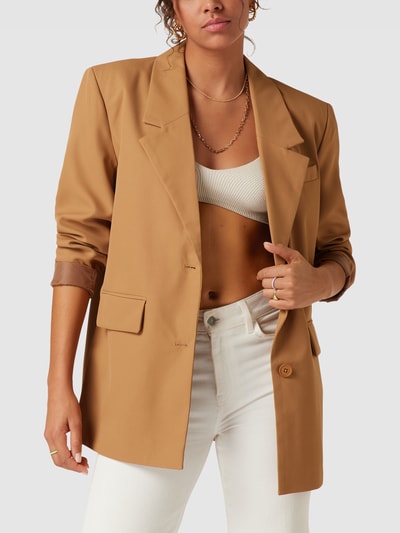 Noisy May Blazer met reverskraag, model 'MILLA' Camel - 4