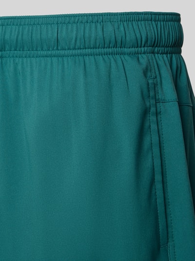 Productfoto, Badeshorts mit Seitentaschen und Reißverschlusstasche hinten van PUMA in donkergroen met elastische band, regular fit, heren, structuur glad