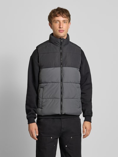 Jack & Jones Kamizelka pikowana ze stójką model ‘MAZE’ Średnioszary 4