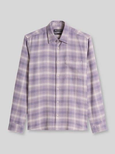 Marc O'Polo Regular Fit Freizeithemd mit Brusttasche Purple 2