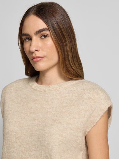 Selected Femme Relaxed Fit Pullunder aus Woll-Mix Modell 'LULU' Offwhite 3