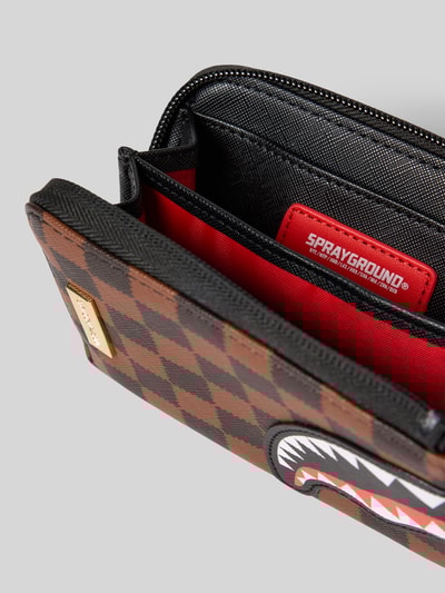 Sprayground Portemonnaie mit Label-Applikation Dunkelbraun 3