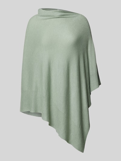 OPUS Poncho met asymmetrische opstaande kraag, model 'ASKILi' Mintgroen - 1