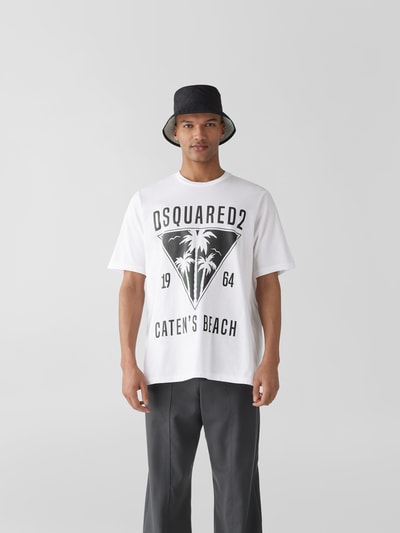 Dsquared2 T-Shirt mit Label-Prints Weiss 4