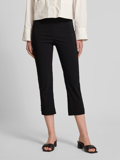 STEHMANN Slim fit broek met verkort model, model 'Ina' Zwart - 4