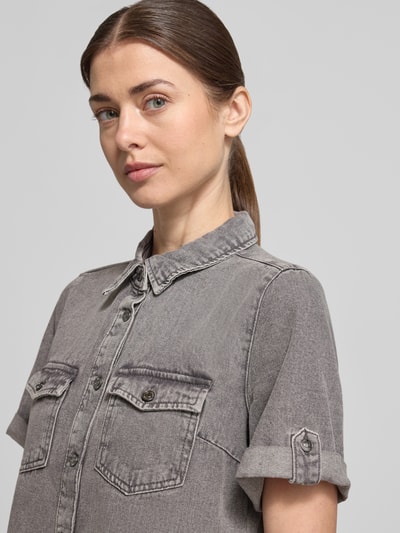 VERO MODA Getailleerde spijkerjurk van katoenmix Middengrijs - 3