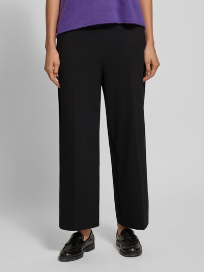 More & More Wide fit pantalon van viscosemix met elastische band Zwart - 4