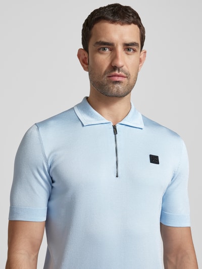 HUGO Regular Fit Poloshirt mit Label-Patch Modell 'Sayfong' Sky 3