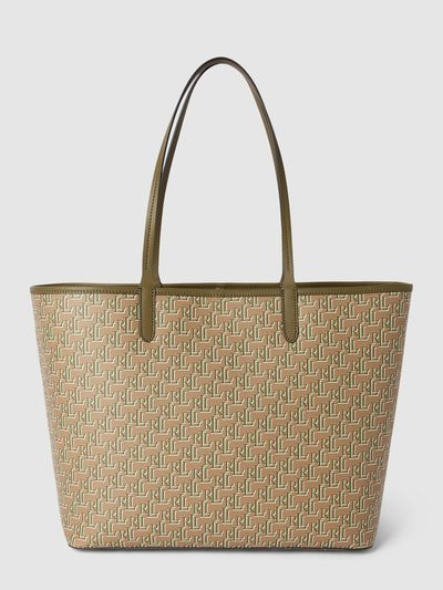 Lauren Ralph Lauren Tote Bag mit Allover-Logo Modell 'COLLINS' Oliv 2