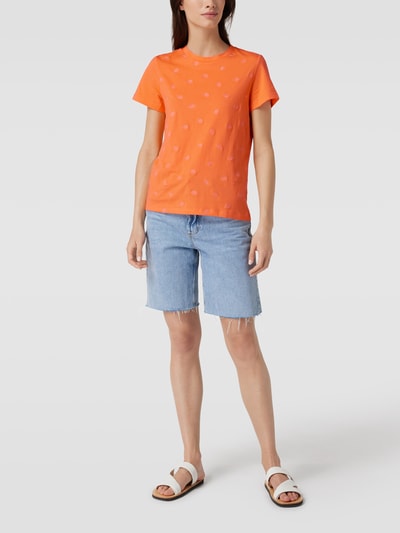 Tom Tailor T-Shirt mit Motiv-Stitching Orange 1