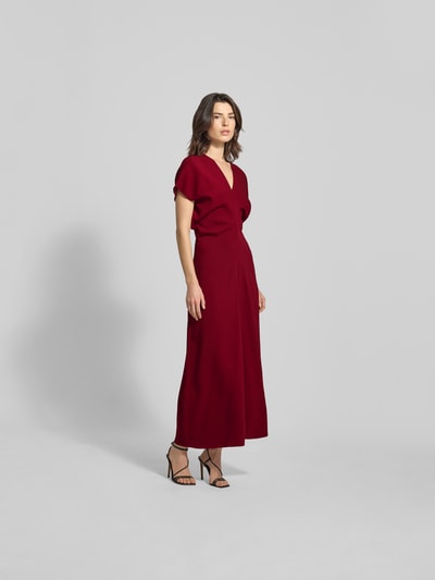 Anine Bing Midikleid mit V-Ausschnitt Bordeaux 1