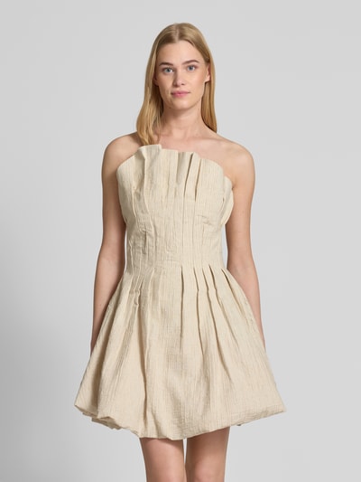 Copenhagen Muse Minikleid aus Leinen-Baumwoll-Mix Modell 'BRINDA' Offwhite 4