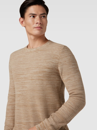 s.Oliver RED LABEL Strickpullover in melierter Optik Beige Melange 3